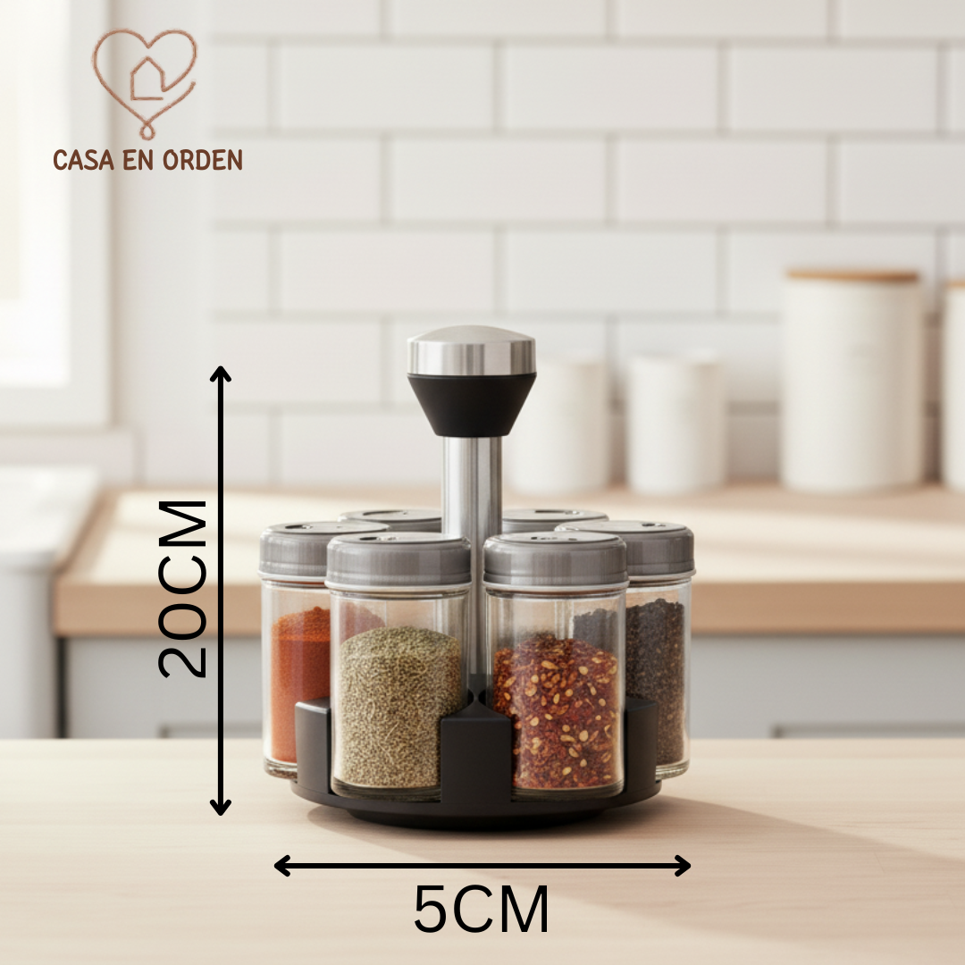 Condimentero giratorio x6 frascos
