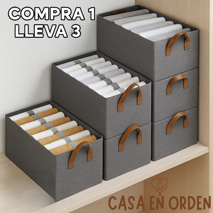Organizadores de Ropa Plegables (Comprá 1 y lleváte 3) + Ebook + Perfumero de regalo