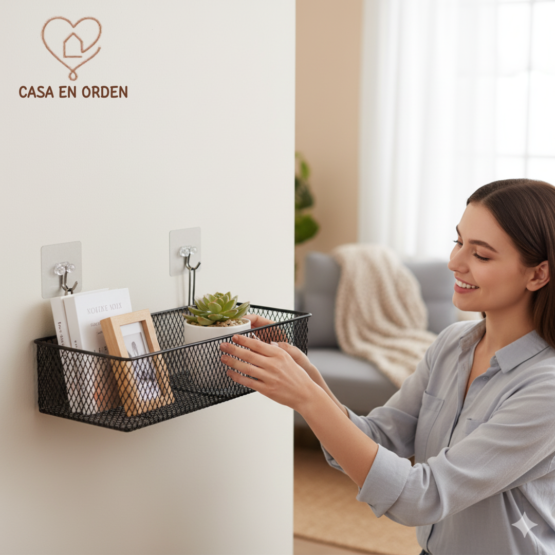 Estante autoadhesivo de baño