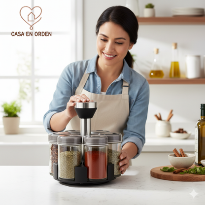 Condimentero giratorio x6 frascos