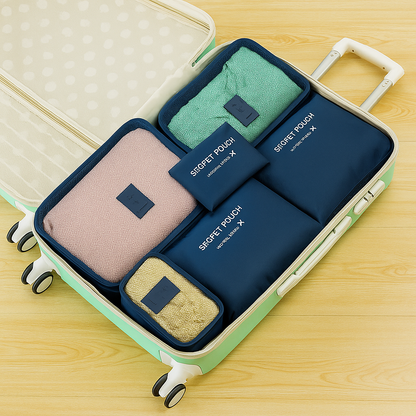 TravelSmart Pack™ ¡Dile adiós al desorden en tu maleta con este set organizador de 6 piezas!