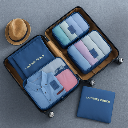 TravelSmart Pack™ ¡Dile adiós al desorden en tu maleta con este set organizador de 6 piezas!