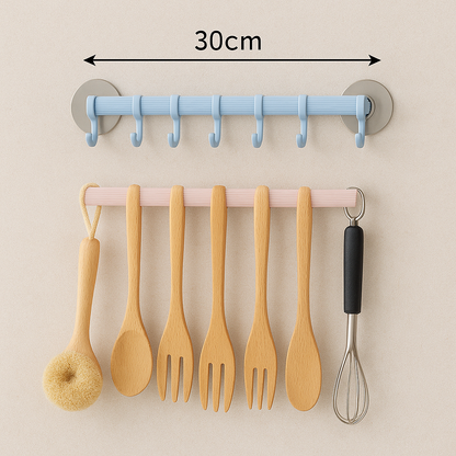6 ganchos organizador utensilios