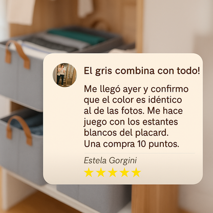 Organizadores de Ropa Plegables (Comprá 1 y lleváte 3) + Ebook + Perfumero de regalo