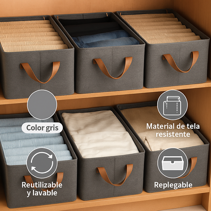 Organizadores de Ropa Plegables (Comprá 1 y lleváte 3) + Ebook + Perfumero de regalo