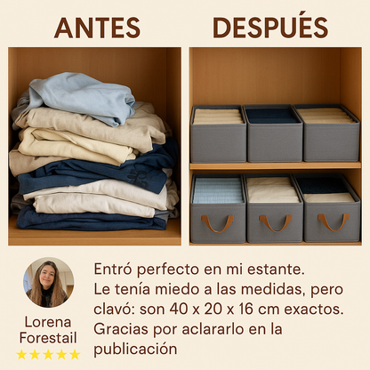Organizadores de Ropa Plegables (Comprá 1 y lleváte 3) + Ebook + Perfumero de regalo
