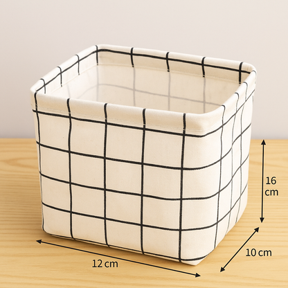 Organizador Canasto Plegable de Tela Blanco