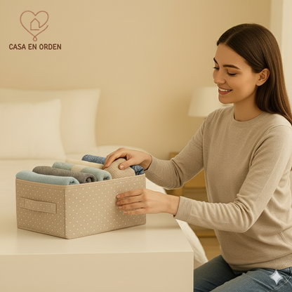 Canasto organizador multiuso estampado - Modelo Milan