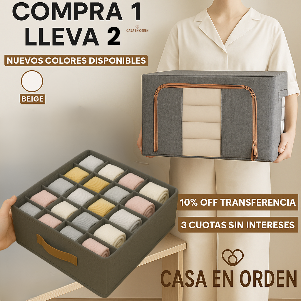 Organizador Oxford + Organizador de Ropa Interior 2x1