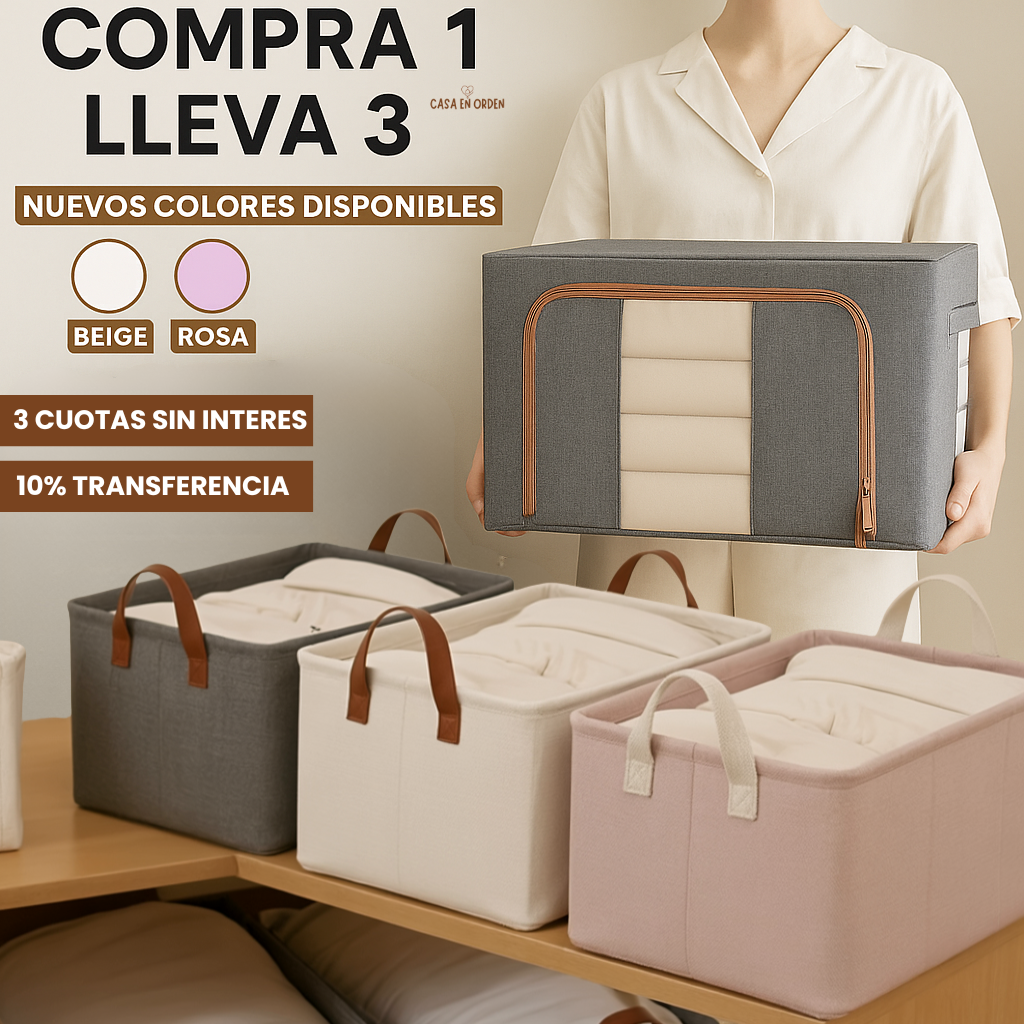 3X1 Organizador de Ropa Plegable + Organizador Oxford