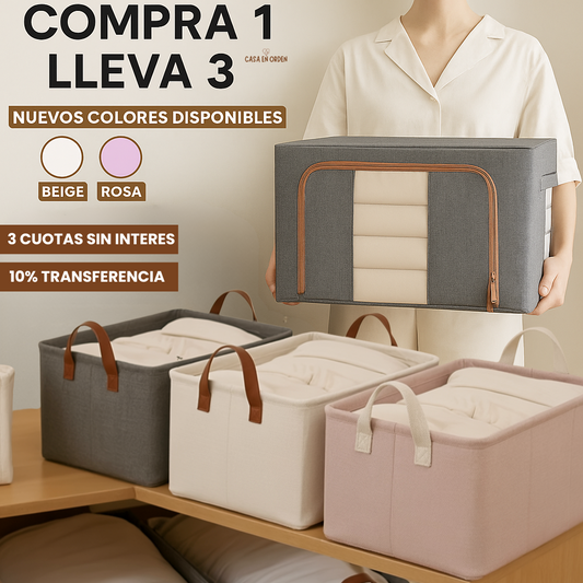 3X1 Organizador de Ropa Plegable + Organizador Oxford