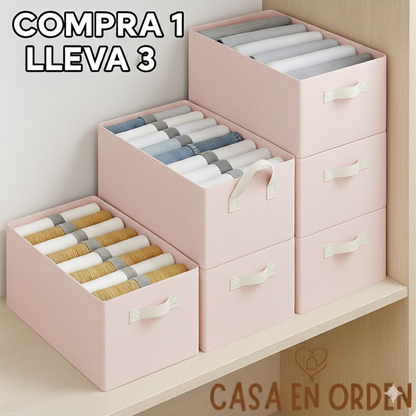 Organizadores de Ropa Plegables (Comprá 1 y lleváte 3) + Ebook + Perfumero de regalo