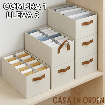 Organizadores de Ropa Plegables (Comprá 1 y lleváte 3) + Ebook + Perfumero de regalo