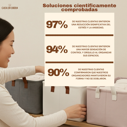 Organizadores de Ropa Plegables (Comprá 1 y lleváte 3) + Ebook + Perfumero de regalo