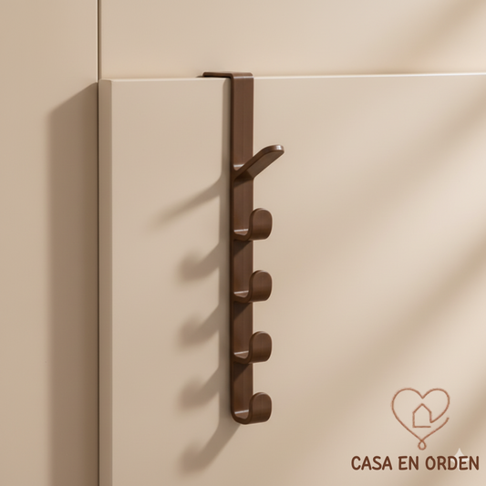 Perchero Colgante Marrón para Puerta